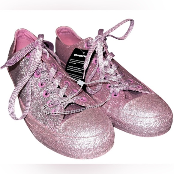 Converse Chuck Taylor All Star Rosie Pink Completely Covered Glitter Low Shoes - Picture 1 of 11